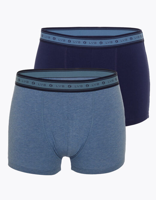 Lovable Boxer bipack uomo in cotone biologico, blu melange Negozi Online