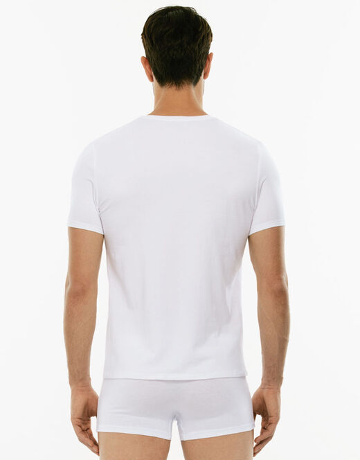 Lovable T-shirt girocollo Supima Premium Cotton in cotone elasticizzato, bianca Vendita Economica