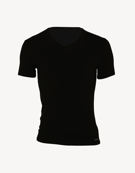 Lovable T-shirt uomo con scollo a v in micromodal, nera Negozio