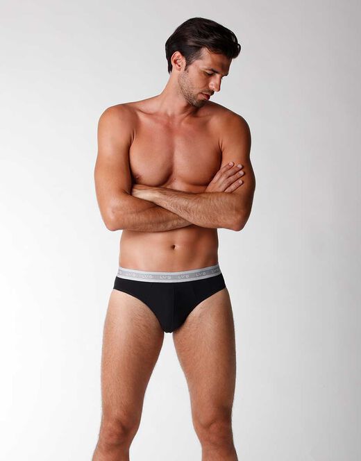 Lovable Bipack slip uomo 3D Evolution in jersey cotone e lycra, nero Convenienza