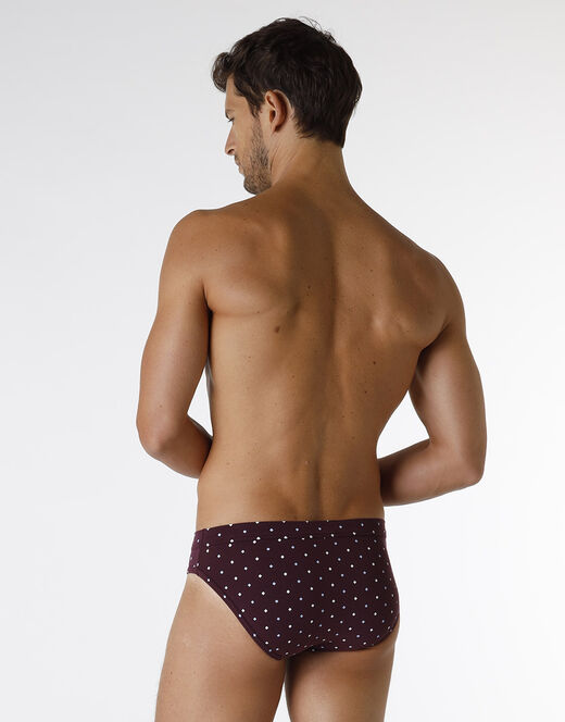 Lovable Slip Classic Cotton Modal, bordeaux con stampa geometrica Qualità Garantita