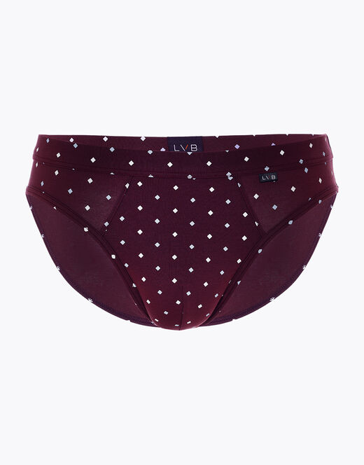 Lovable Slip Classic Cotton Modal, bordeaux con stampa geometrica Qualità Garantita