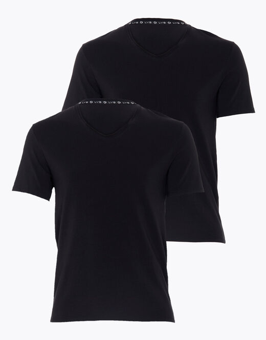 Lovable T-shirt girocollo uomo bipack in cotone biologico, nero Affare Del Giorno