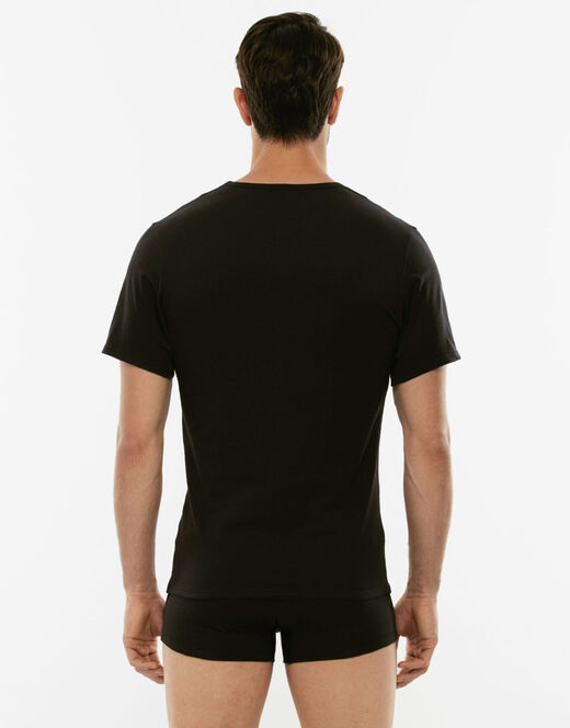 Lovable T-shirt 100% cotone Pure Cotton con scollo a V, nero Sconto