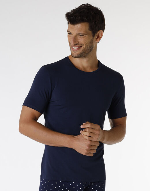 Lovable T-shirt Rephined Cotton Modal, blu navy Offerta