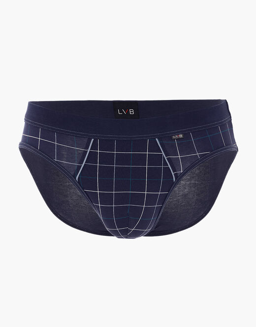 Lovable Slip Casual Stretch Cotton in cotone elasticizzato, blu navy con stampa a quadri Offerta speciale