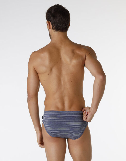 Lovable Slip Rephined Cotton Modal, blu melange a righe Saldi Di Fabbrica