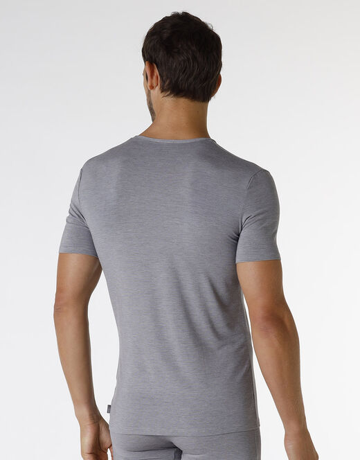 Lovable T-shirt con scollo a V Micromodal Fil a Fil, grigio melange Negozio