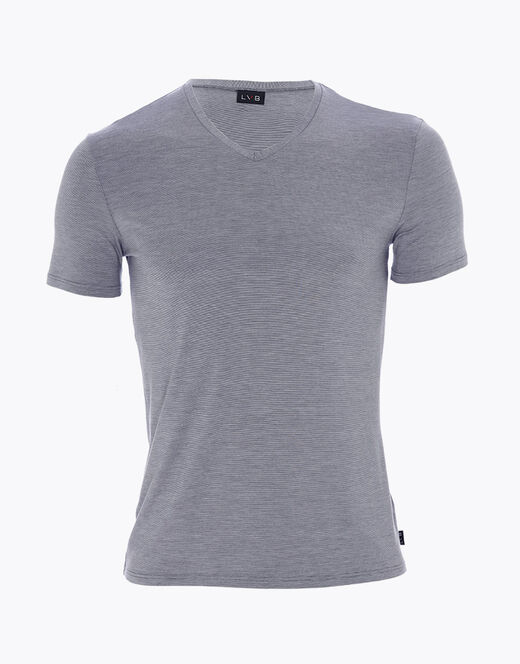 Lovable T-shirt con scollo a V Micromodal Fil a Fil, grigio melange Negozio