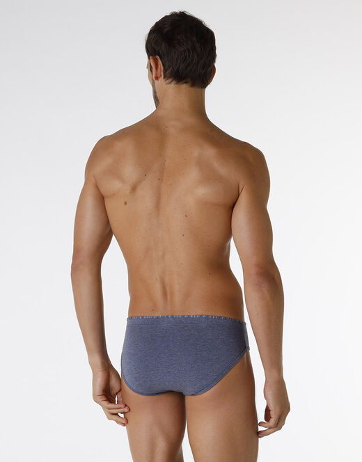 Lovable Slip Rephined Cotton Modal, blu melange In Saldo