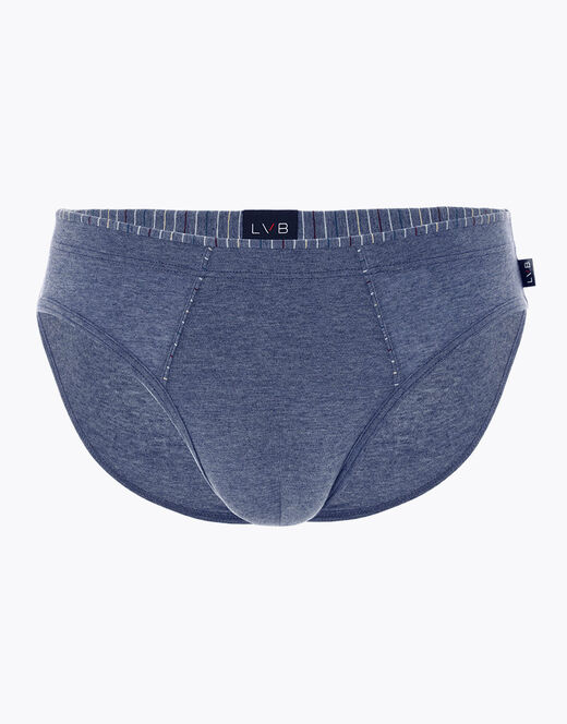 Lovable Slip Rephined Cotton Modal, blu melange In Saldo