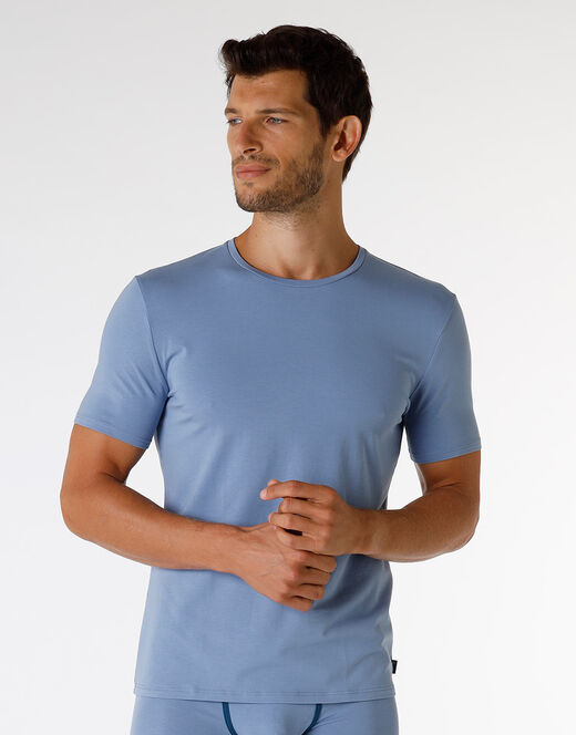 Lovable T-Shirt girocollo in cotone e modal, azzurro polvere Italia