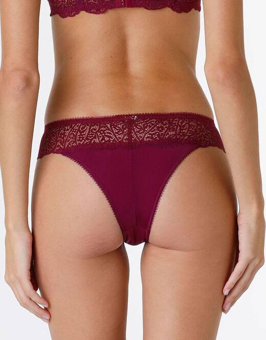Lovable Brasiliano Exquisite Lace in pizzo e microfibra, bordeaux Economico