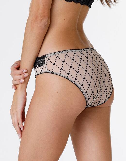Lovable Slip Velvet Tulle in pizzo e tulle, skin e nero Nuova