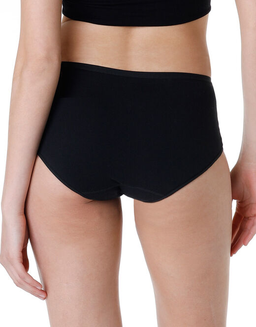 Lovable Slip midi assorbente lavabile in cotone elasticizzato, nero Negozi Online