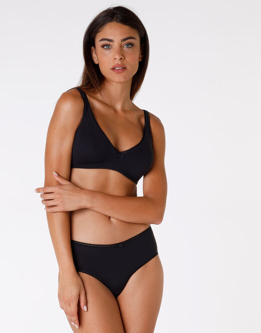 Lovable Reggiseno senza ferretto, My Bio Comfort, in cotone biologico certificato, nero Sottocosto