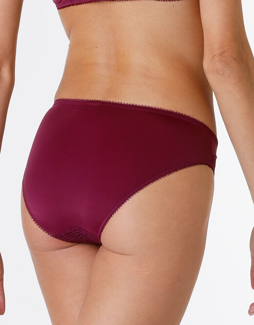 Lovable Slip Exquisite Lace in pizzo e microfibra, bordeaux In Vendita