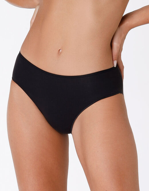 Lovable Slip midi Invisible Cotton nero in cotone. Massima invisibilità Presa