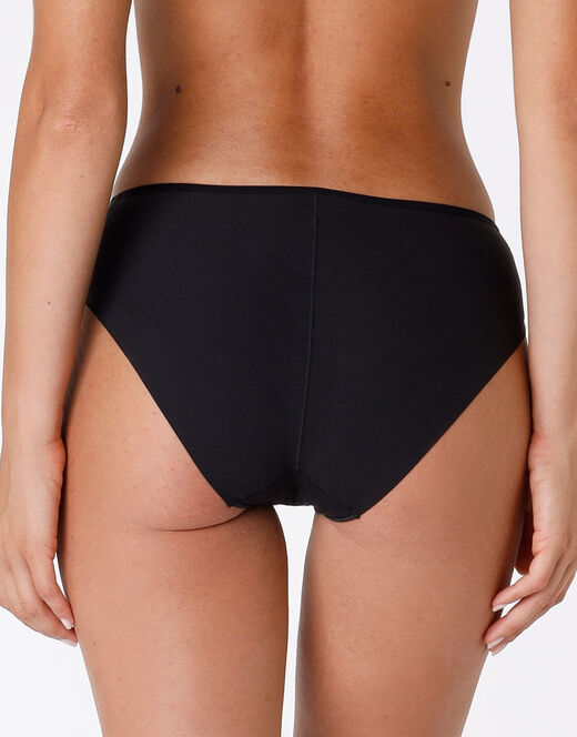Lovable Slip midi Invisible Cotton nero in cotone. Massima invisibilità Presa