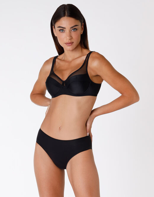 Lovable Slip midi Invisible Cotton nero in cotone. Massima invisibilità Presa