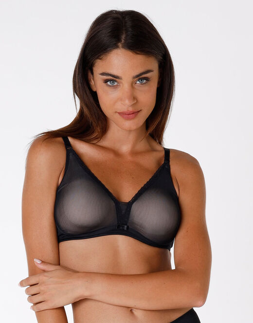 Lovable Reggiseno senza ferretto Tonic Lift in pizzo e tulle, nero Online