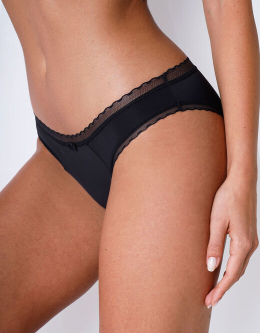 Lovable Slip My Daily Comfort nero in microfibra In Linea