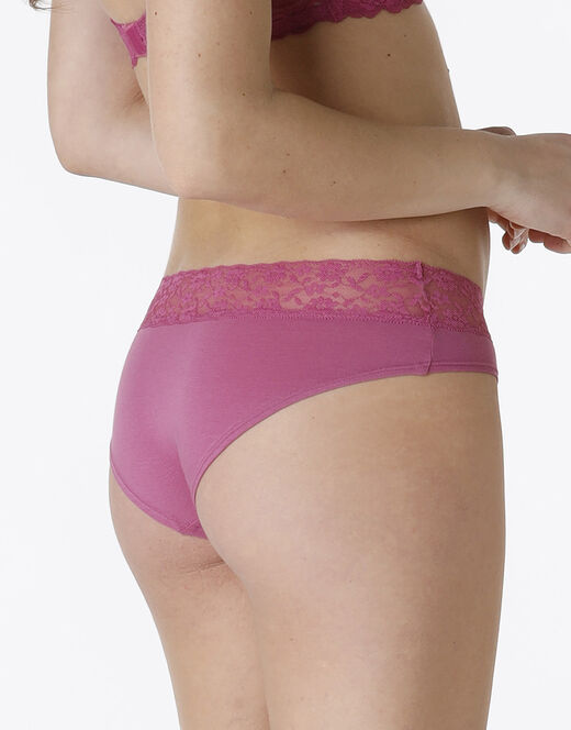 Lovable La Senza - Culotte Remix Panties in cotone e pizzo, malva In Vendita