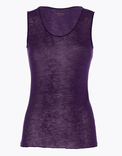 Lovable Canotta liscia Donna Light & Warm Modal misto Cashmere, tornado scuro Vendita Calda
