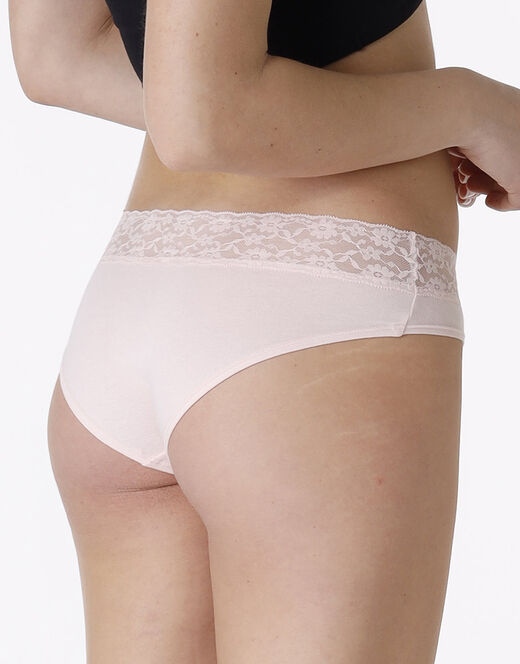 Lovable La Senza - Culotte Remix Panties in cotone e pizzo, rosa cipria Vendita Economica