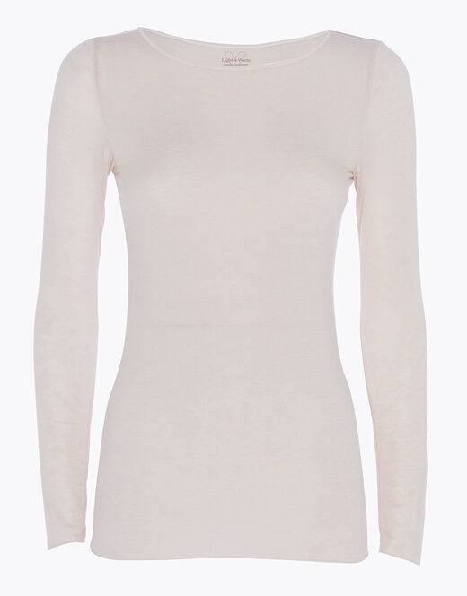 Lovable Maglia con scollo a barchetta e manica lunga in modal e cashmere, sabbia Italia