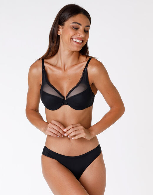 Lovable Reggiseno con ferretto Tonic Lift in pizzo e tulle, nero Pezzi Unici