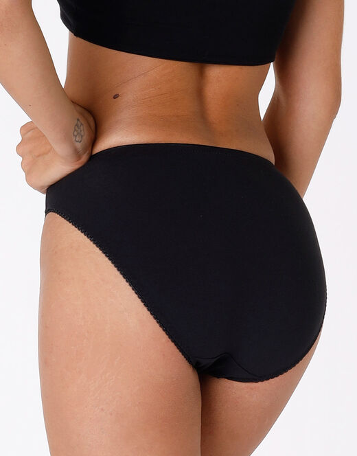 Lovable Slip mini sgambato Lovely charme nero in cotone elasticizzato con pizzo Consegna Veloce
