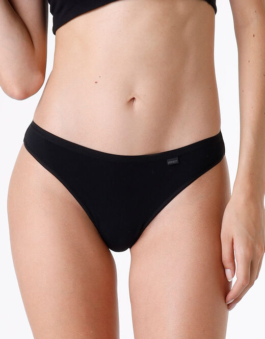 Lovable Brasiliano lovely in cotone modal, nero Negozi Online