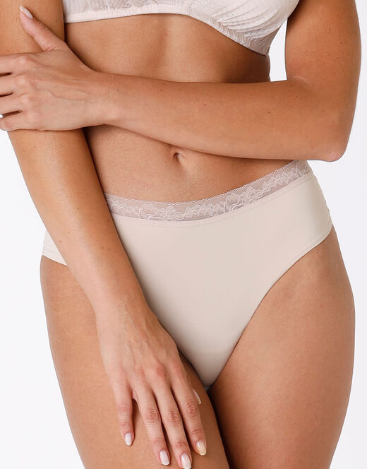 Lovable Slip medio Invisible Exclusive skin in microfibra e pizzo In Vendita