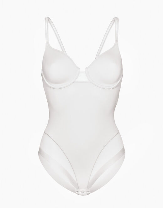 Lovable Body contenitivo con ferretto in microfibra e tulle Millenium Equilibre, bianco Saldi