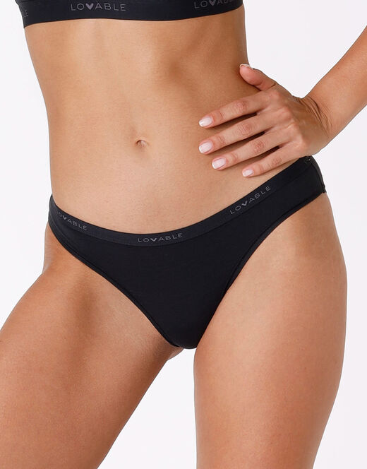 Lovable Slip Originals in jersey di cotone modal, nero Offerta migliore