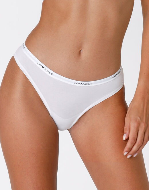 Lovable Slip Originals in jersey di cotone modal, bianco Prezzo basso