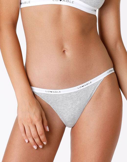 Lovable Tanga Originals in jersey di cotone modal, grigio Fino al 50% di sconto