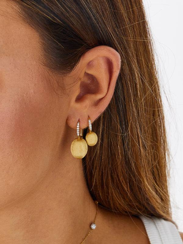 ﻿Nanis Orecchini "CILIEGINE" con boules pendenti in oro e dettagli di diamant – Nanis Italian Jewels Promozione