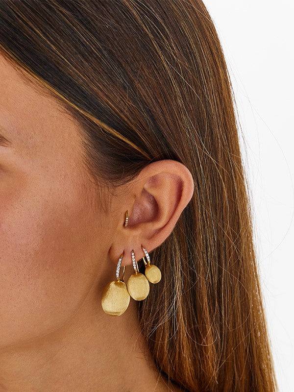 Nanis Orecchino "CILIEGINA" con boule pendente in oro e dettagli in diamanti – Nanis Italian Jewels Spedizione Gratuita