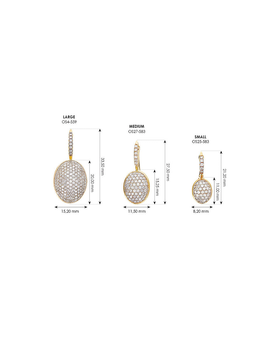 Nanis Orecchini "CILIEGINE" con boules pendenti in oro e diamanti (medi) – Nanis Italian Jewels Soddisfazione Garantita