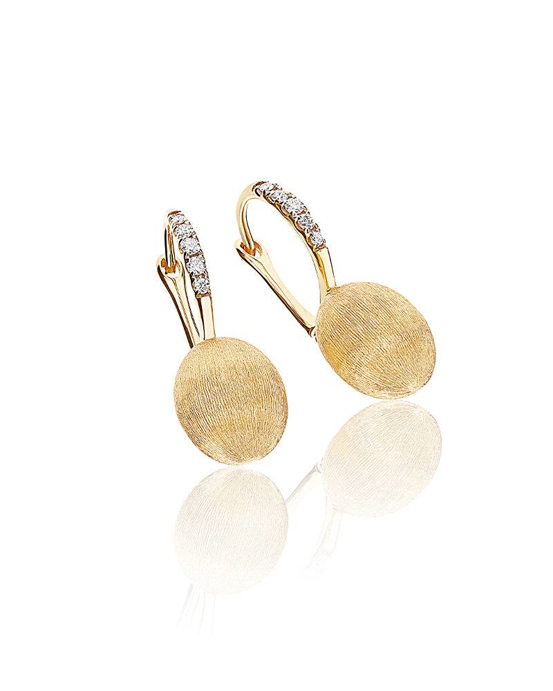 Nanis Orecchini "CILIEGINE" con boules pendenti in oro e dettagli in diamant – Nanis Italian Jewels Qualità Garantita