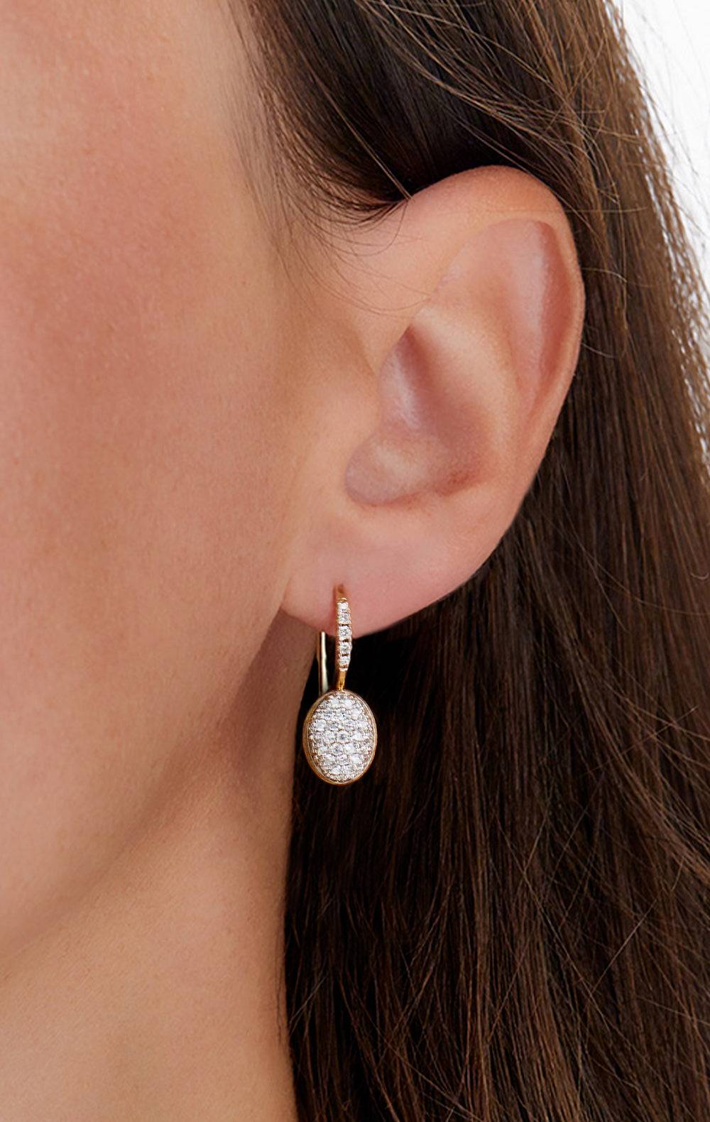 Nanis Orecchini "CILIEGINE" con boules pendenti in oro e diamanti (piccoli) – Nanis Italian Jewels Consegna Veloce