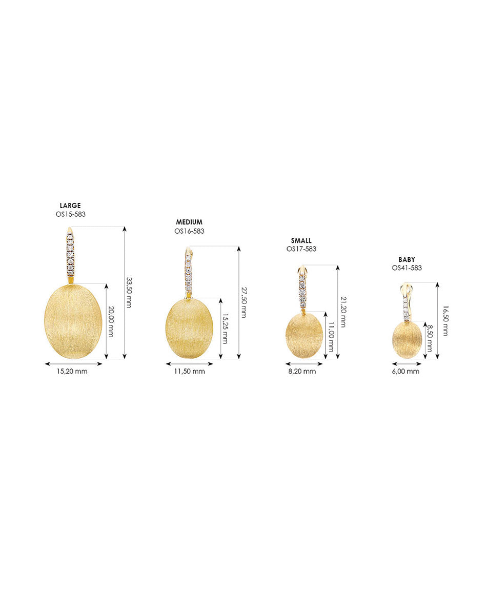 Nanis Orecchino "CILIEGINA" con boule pendente in oro e dettagli di diamanti – Nanis Italian Jewels Fino Al -60%