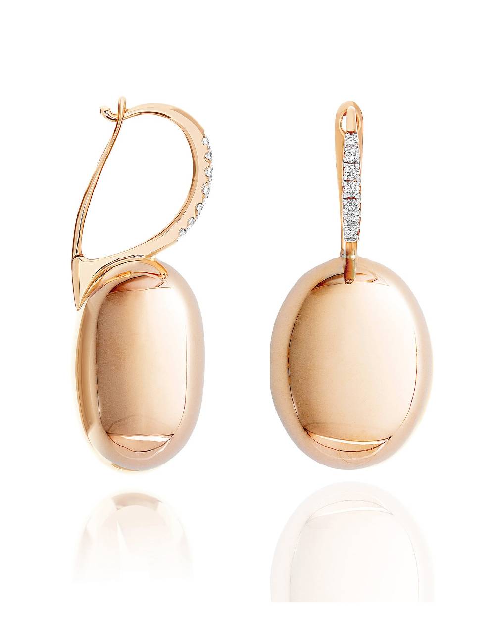 Nanis Orecchini "CILIEGINE" con boules in oro rosa e dettagli di diamanti (g – Nanis Italian Jewels Affare Del Giorno