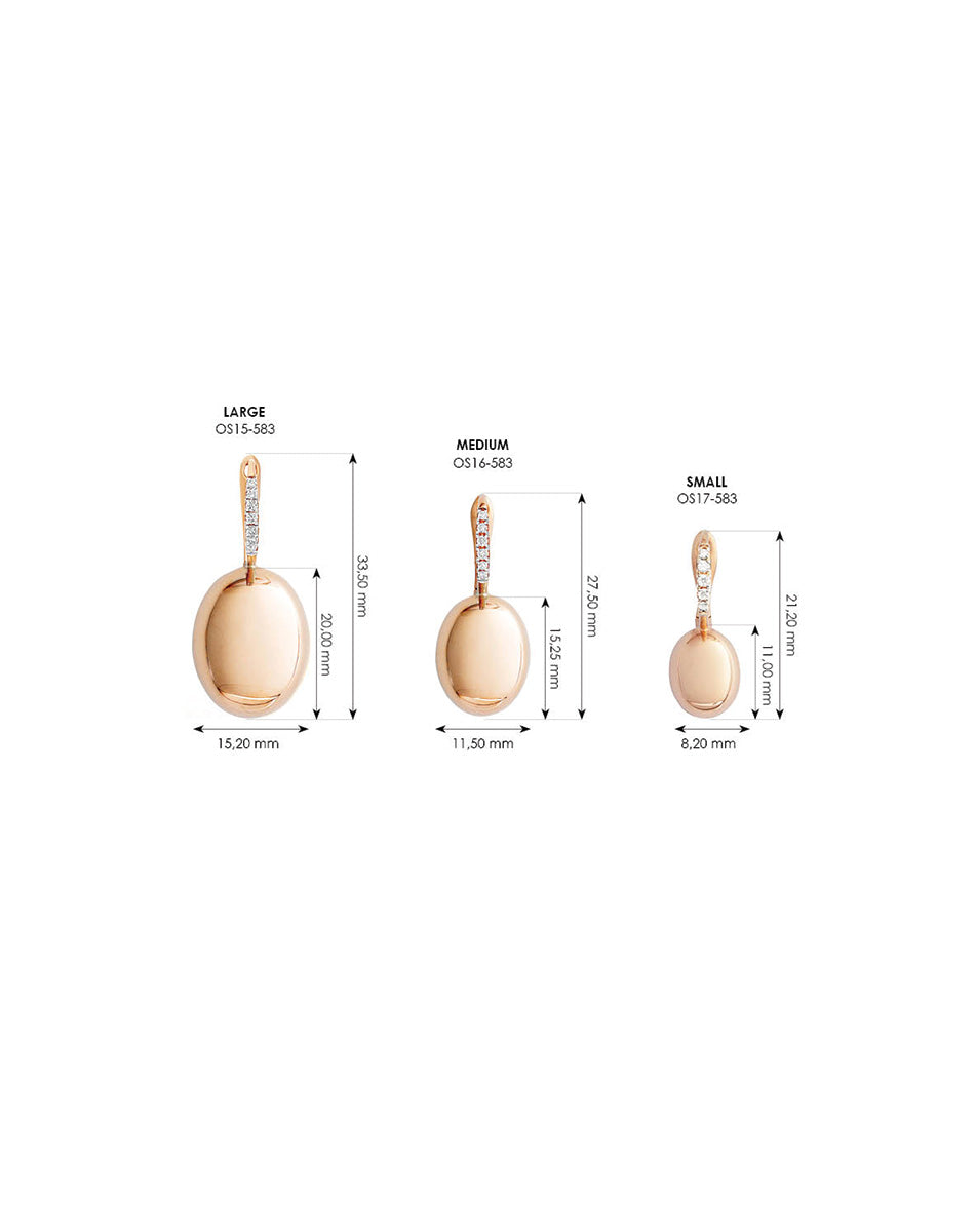 Nanis Orecchini "CILIEGINE" con boules in oro rosa e dettagli di diamanti (g – Nanis Italian Jewels Affare Del Giorno