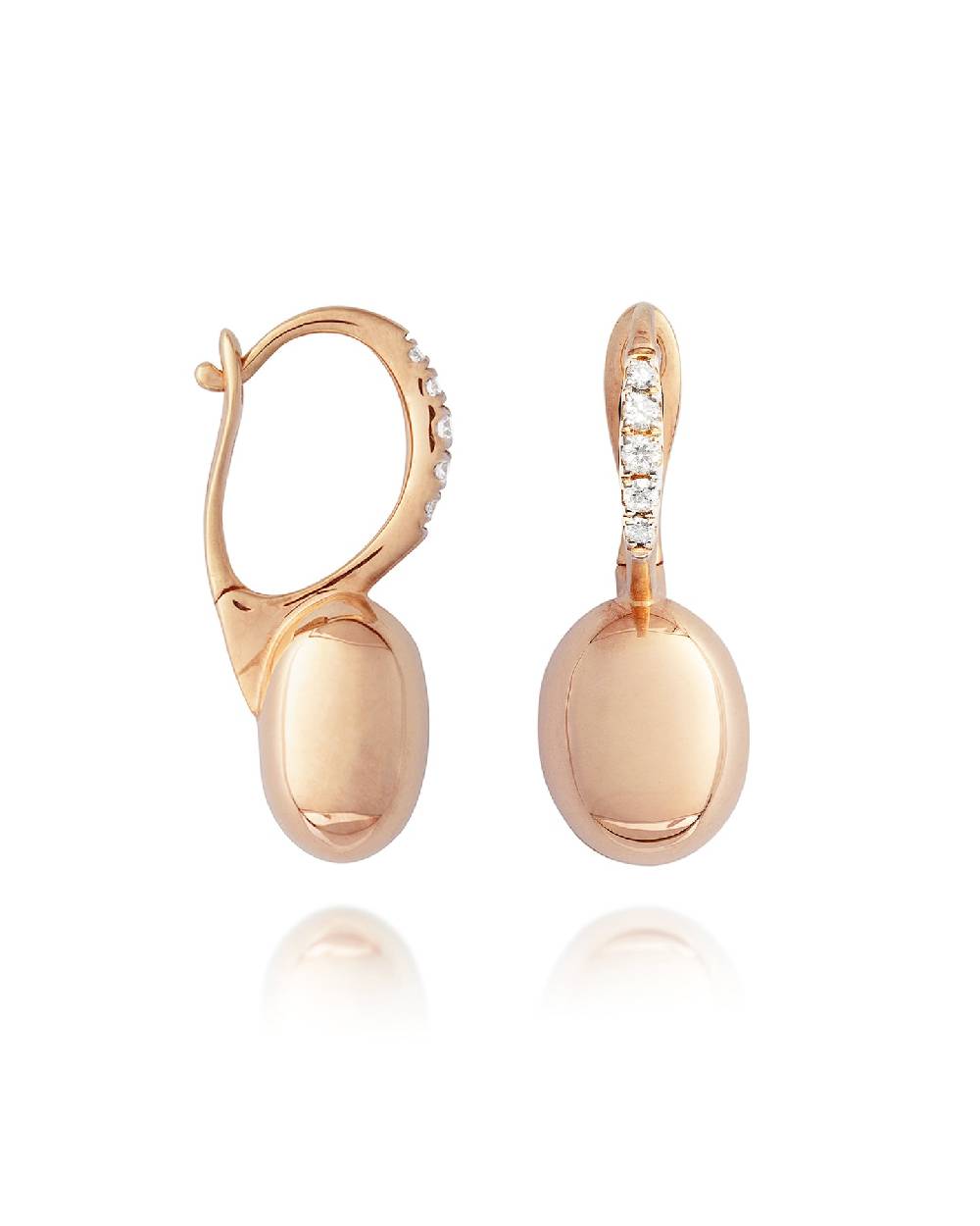 Nanis Orecchini "CILIEGINE" con boules in oro rosa e dettagli di diamanti (p – Nanis Italian Jewels Sottocosto