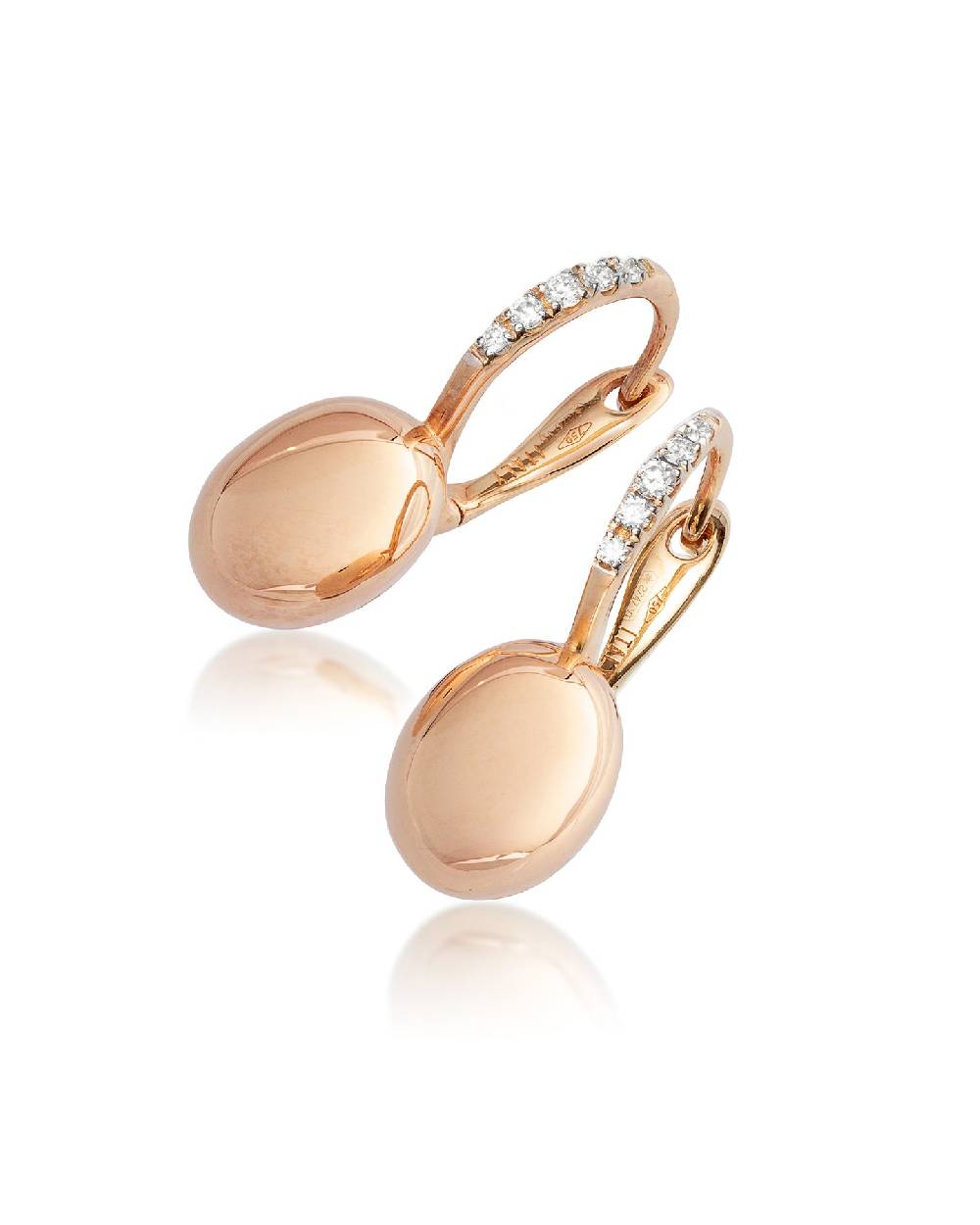 Nanis Orecchini "CILIEGINE" con boules in oro rosa e dettagli di diamanti (p – Nanis Italian Jewels Sottocosto