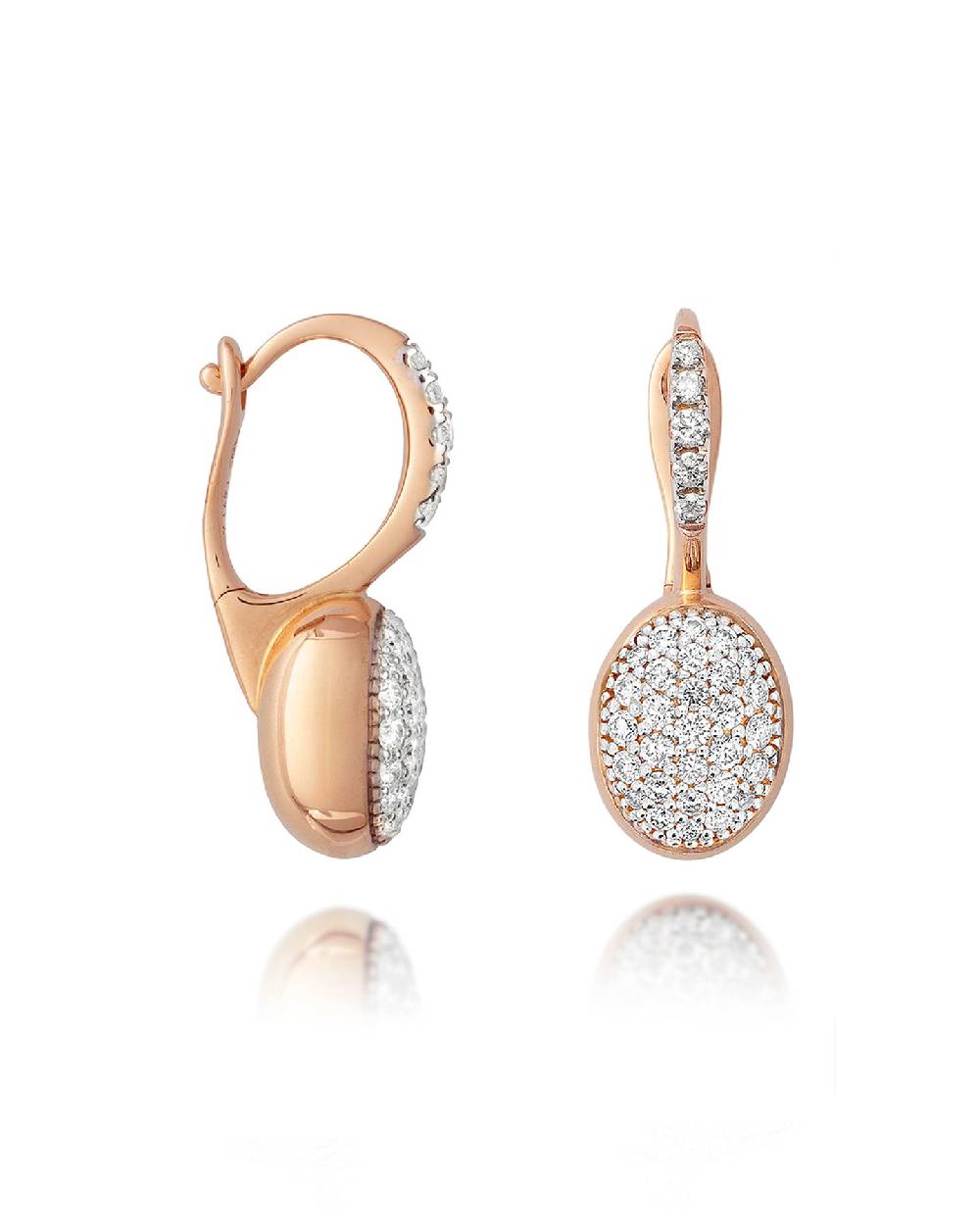 Nanis Orecchini "CILIEGINE" con boules in oro rosa e diamanti (piccoli) – Nanis Italian Jewels Convenienza