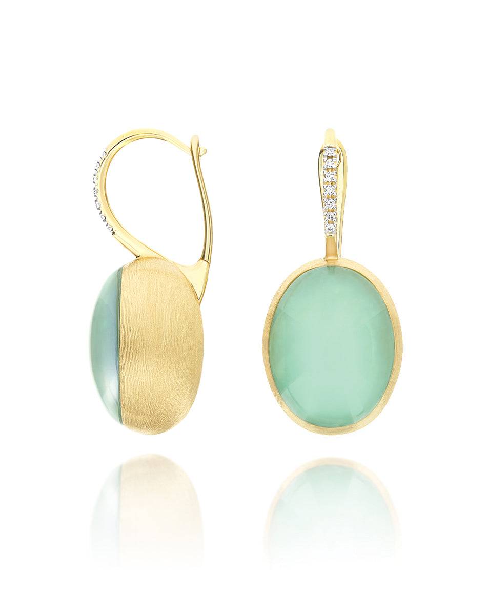 Nanis Orecchini Ciliegine Lattementa "Boules" in oro inciso, diamanti, crist – Nanis Italian Jewels Offerta